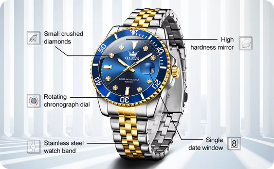 Zora Gem OLEVS 9809 Men's Quartz Fashion Watch